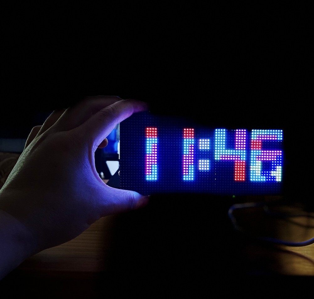 Digital Clock LED Matrix Clock Weather Station Wall clock Cool gift