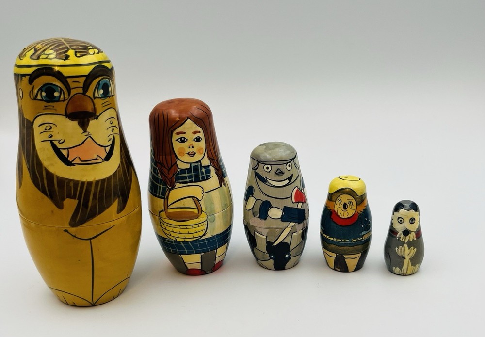 Vintage Wizard of Oz Nesting Dolls Set Complete Authentic Models