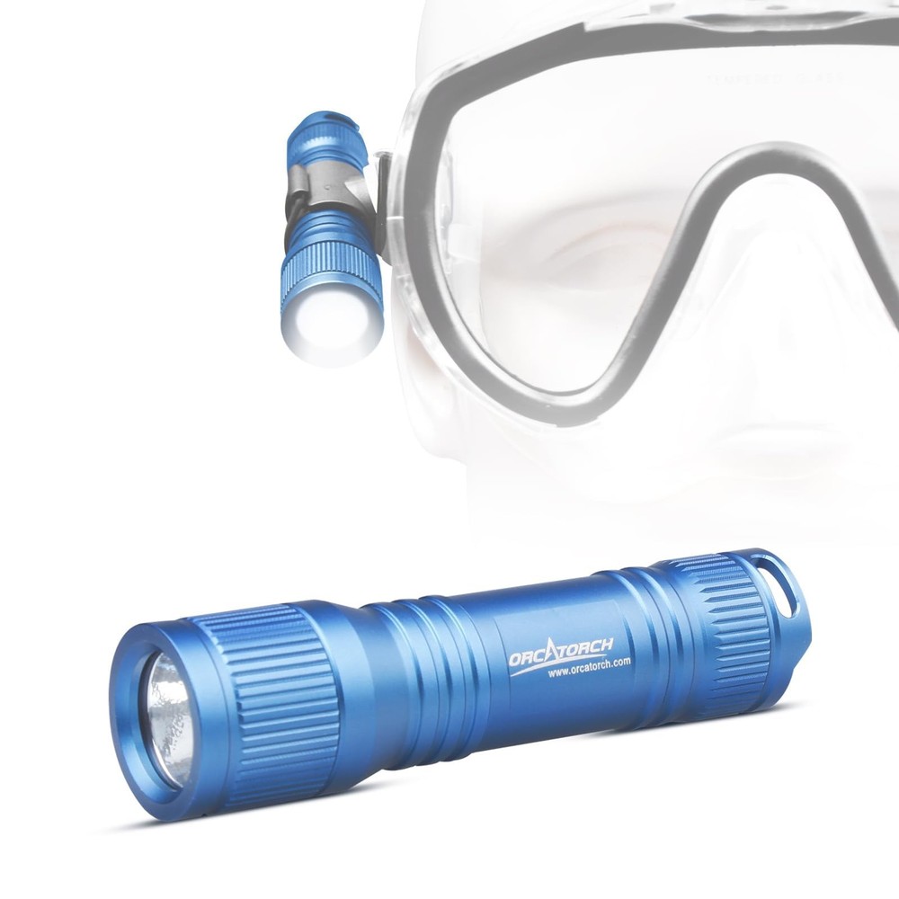 ORCATORCH D560 Mini Scuba Dive Light Headlamp 650 Lumens Mask Flashlight