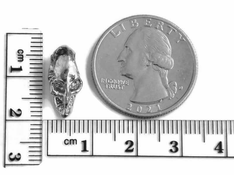 Skull #13 Charm Pendant .925 Sterling Silver