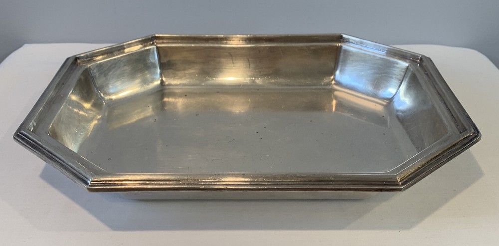 Antique Barker Brothers Octagonal 11-1/2" Long EPNS Octagonal Platter Signed