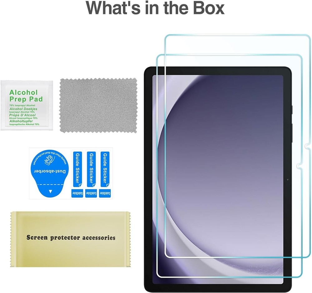 For Samsung Galaxy Tab A9 Plus Tablet Clear Case Soft TPU Cover Screen Protector