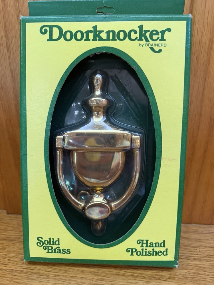 Vintage Solid Brass Door Knocker New Sealed