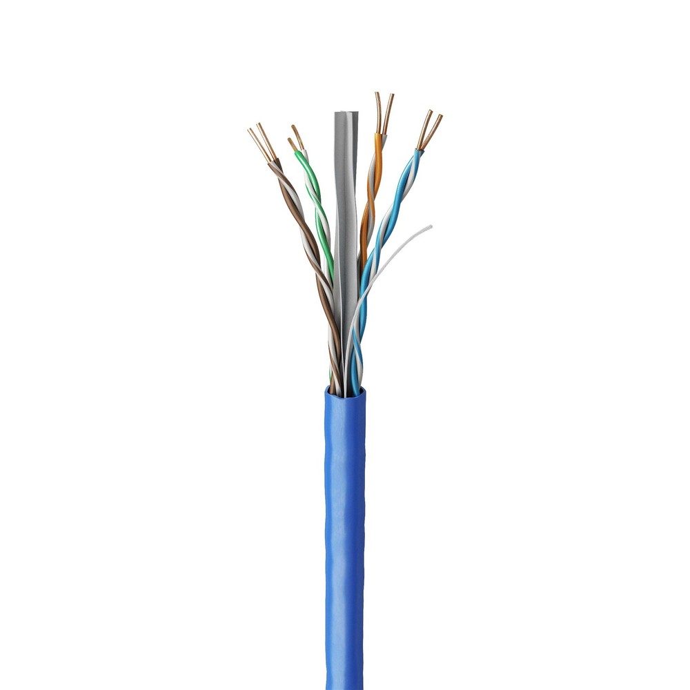 Voltive Cat6 Riser (CMR) Ethernet Cable - UTP, OFC, 250FT, Blue