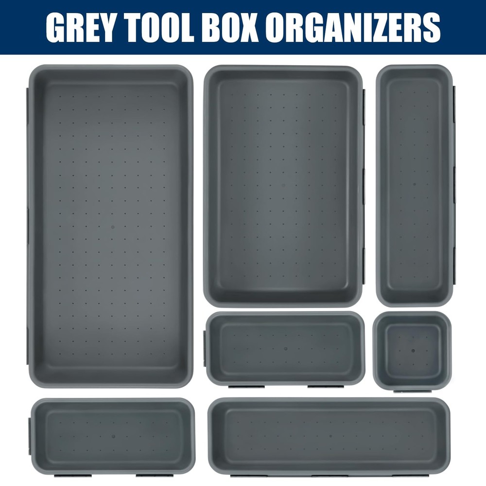 【LARGE SIZE】【68PCS】Tool Box Organizer Tray Divider, 【5 Size】Toolbox Desk Draw...