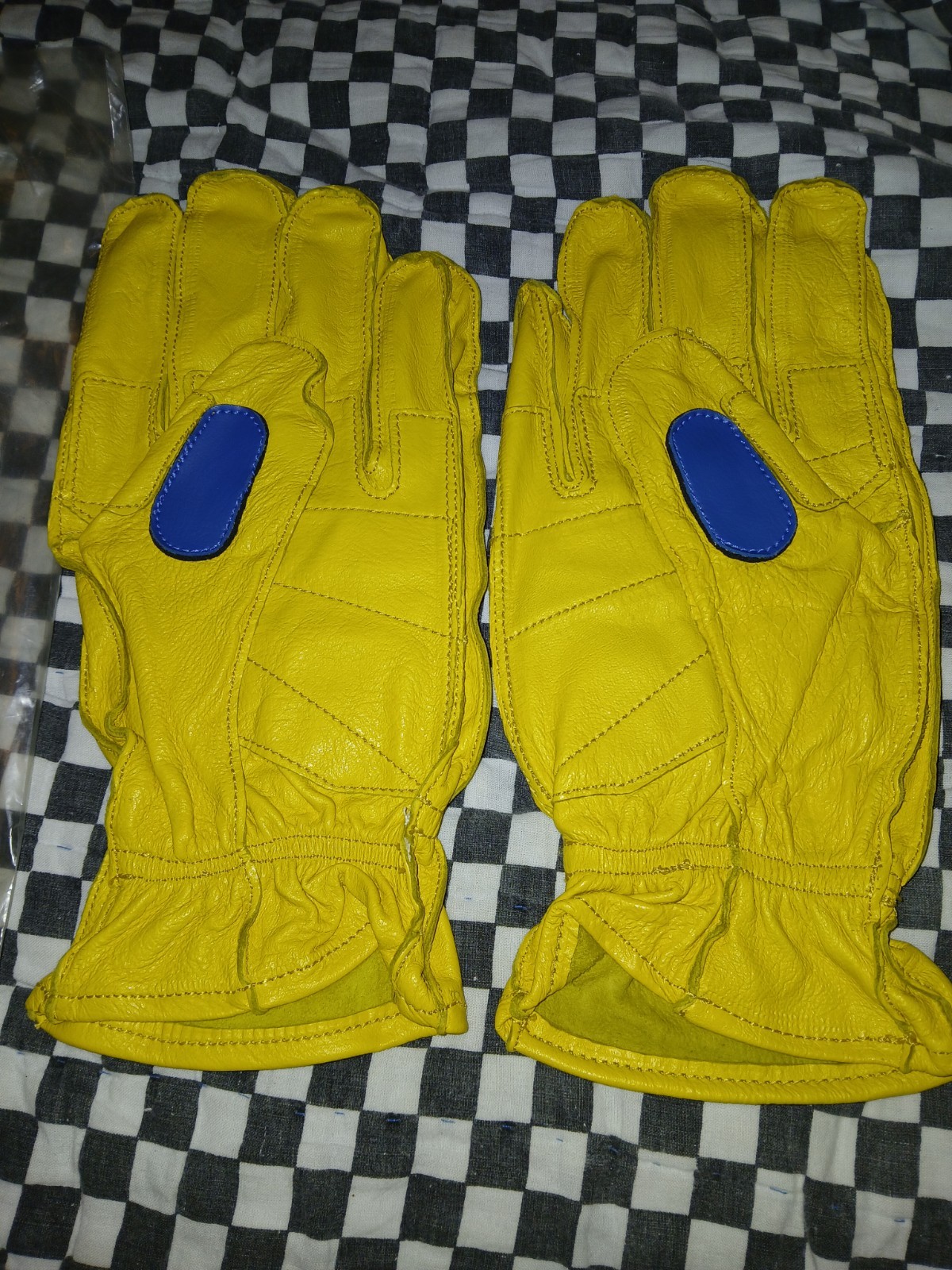Vintage Mx Gloves Trac-Pro. Yellow / Blue Size XL Motocross, Motorcycle