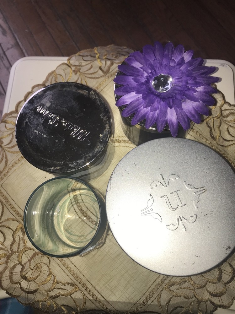 4 assorted empty candle jars 3-5.5” Wide