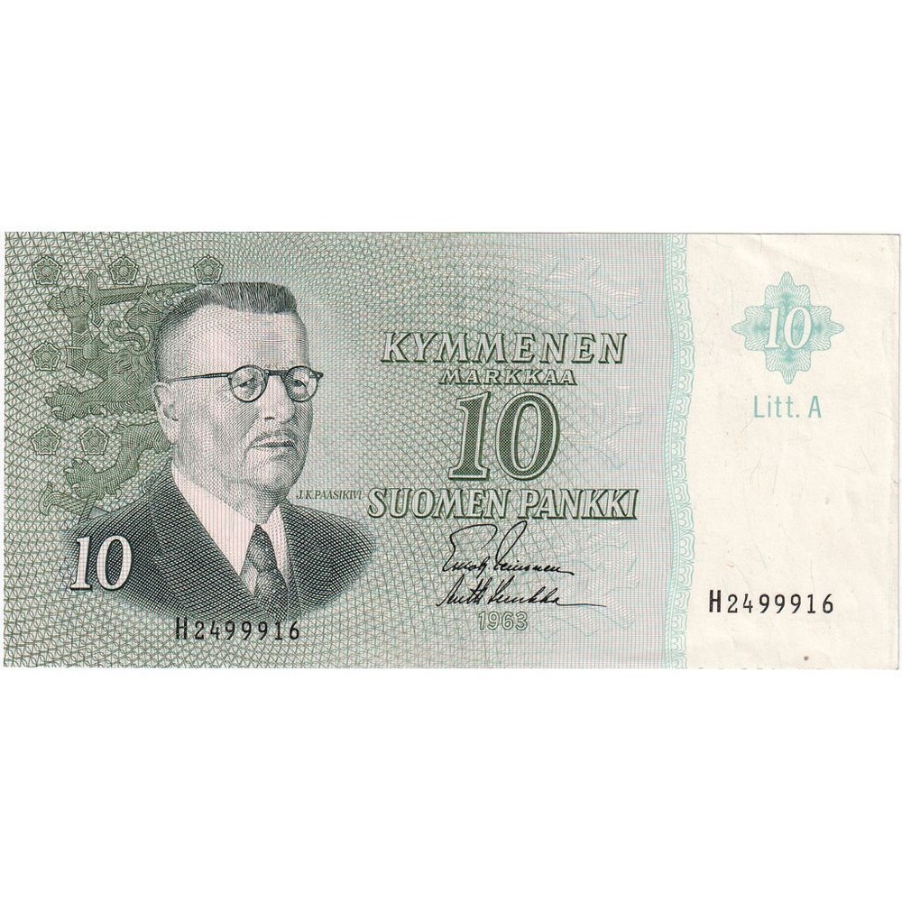 [#335795] Finland, 10 Markkaa, EF
