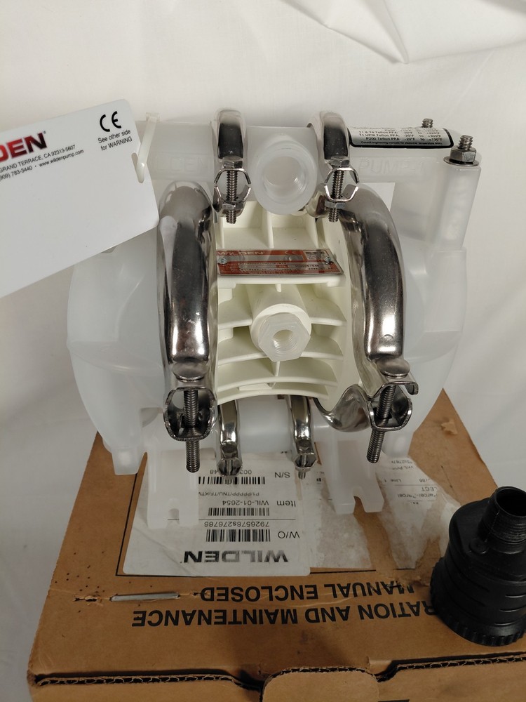 AODD Wilden Diaphragm Pump, Polypropylene, 3/4" Pro-Flo, Clamped, Threaded