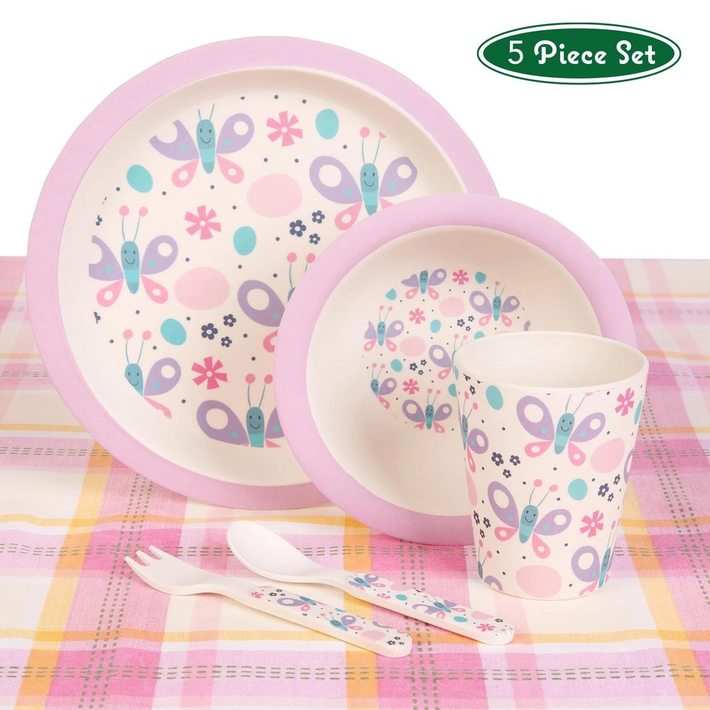 Boppi: Bamboo Dinnerware 5-Piece Set - Butterflies