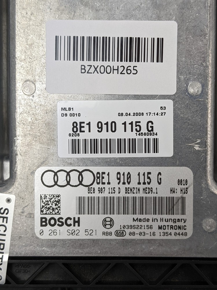 IMMO OFF 07 08 Audi A4 Quattro 2.0 AT Engine Computer Control Module ECM ECU OEM