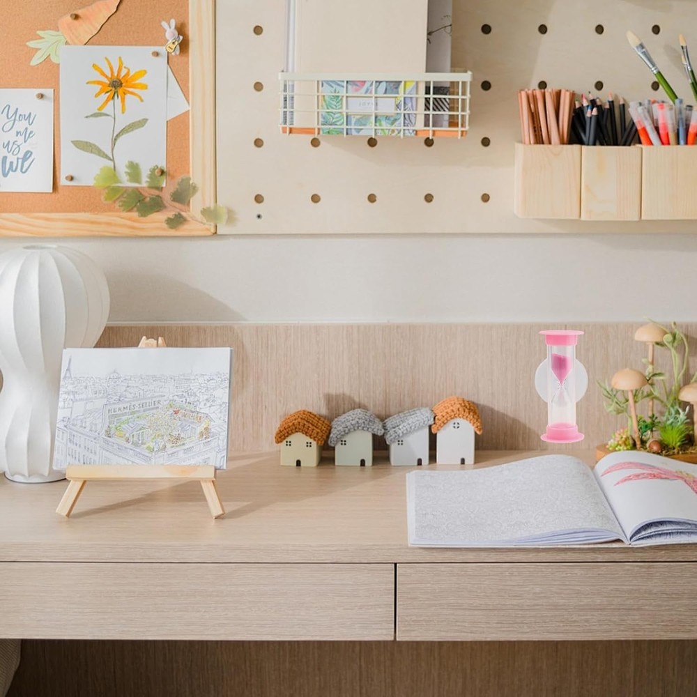 2 Pack 2 Minute Sand Timer with Suction Cup Unbreakable Kids Toothbrush Timer