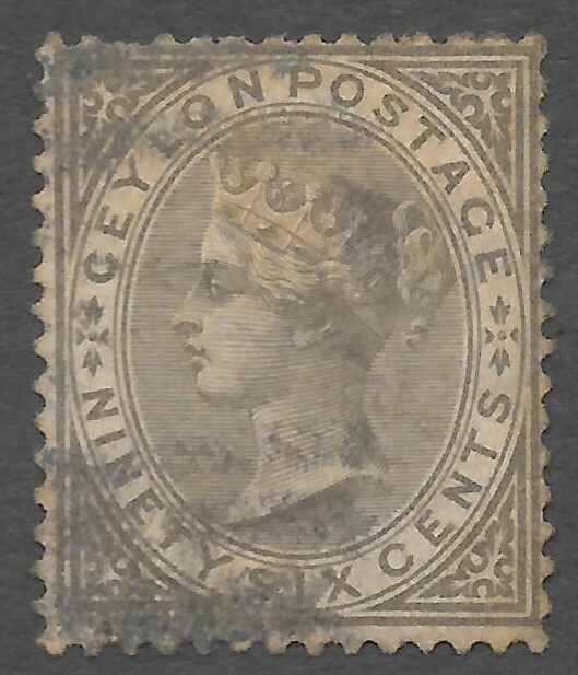 Ceylon (1872) - Scott # 72,   Used