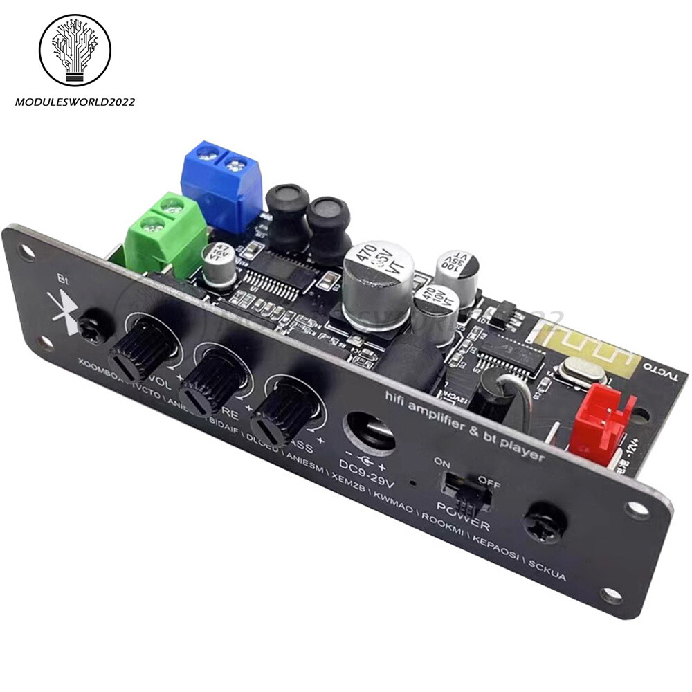 DC 12V HIFI Bluetooth 5.1 Amplifier Board Audio Car Amplifier MP3 Player Module