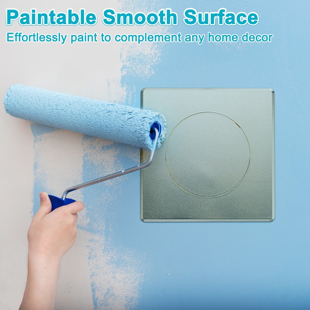 1-Pack Access Panel for Drywall, 4x4" Plastic Removable [Gold Tone, Round]