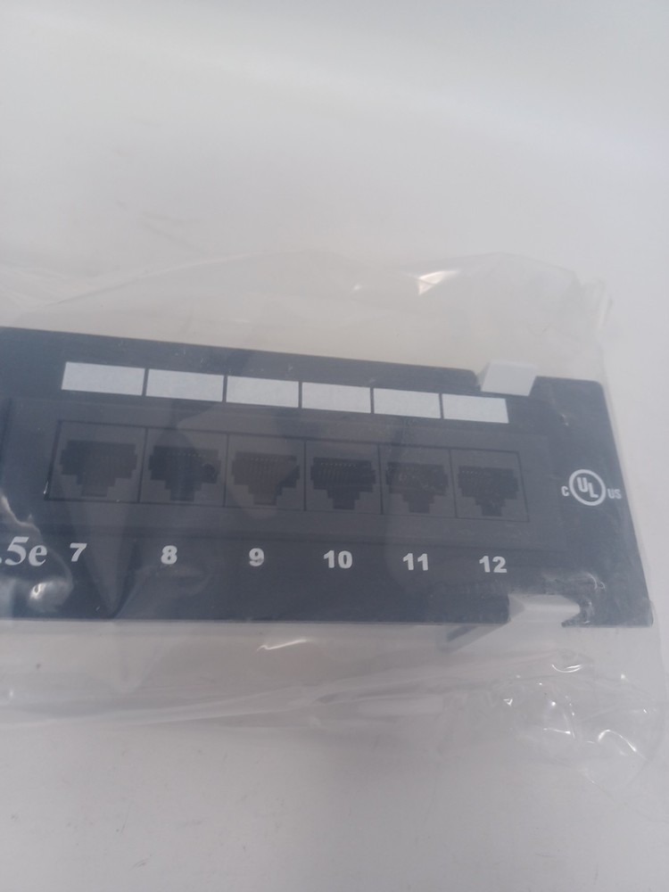 Cat 5e Mini 12-Port Patch Panel with 89D Mounting Bracket by COMMERCIAL ELECTRIC