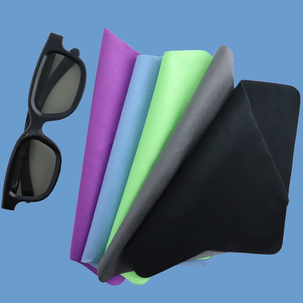 40PCS Microfiber Cleaning Cloth 6x7 Multicolor for Glasses Screens Electronics