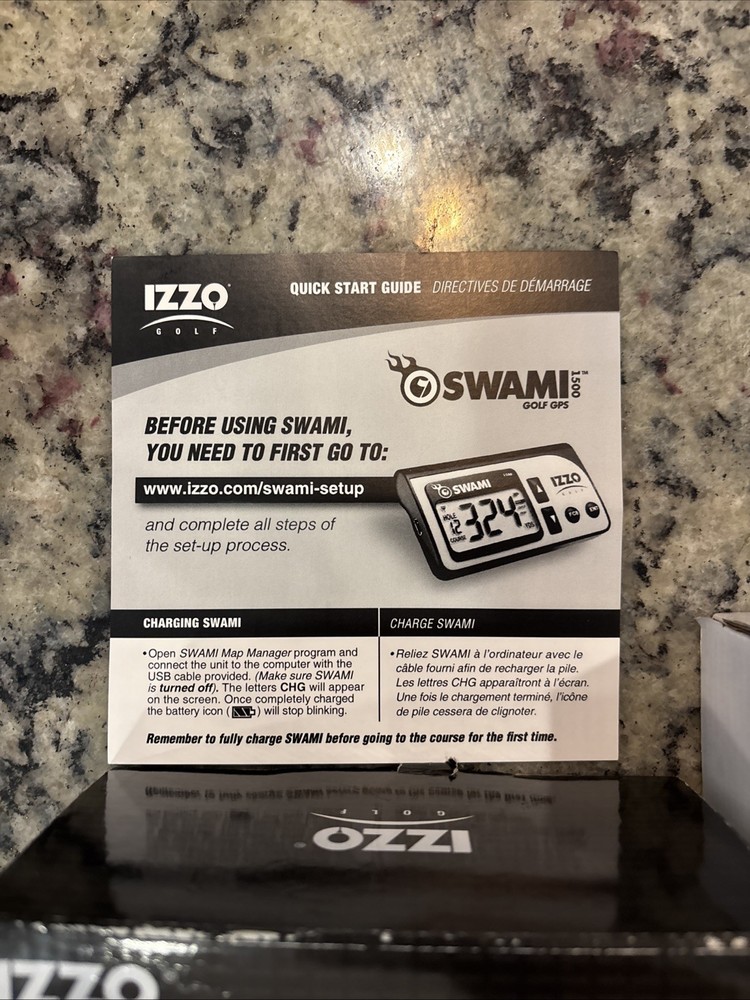 Swami GOlf GPS 1500 by IZZO Preloaded With Quick Guide