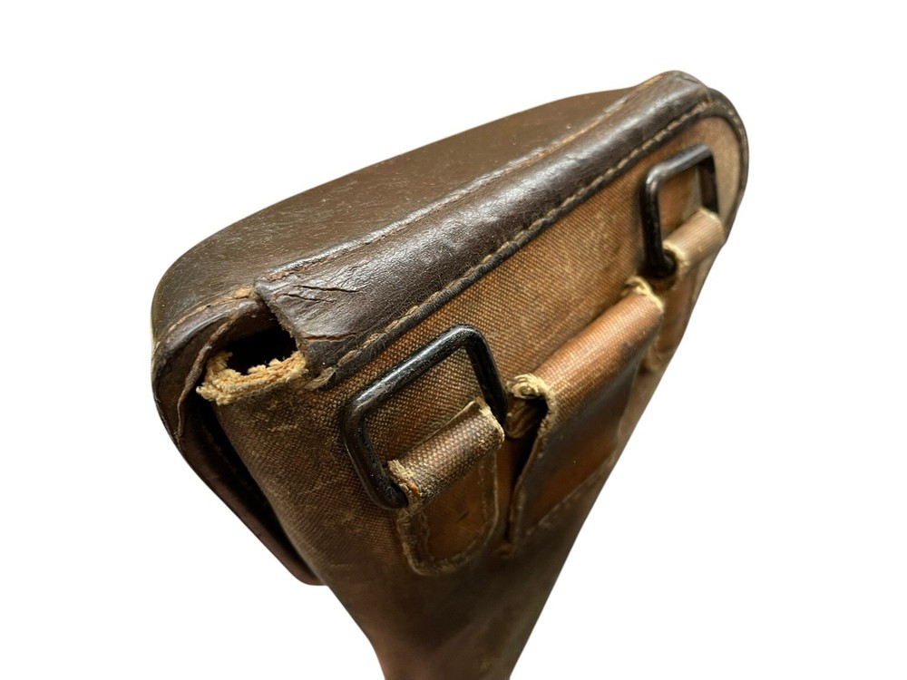 Rare Transitional Nambu Holster Half Leather Rubberized Canvas Type 14