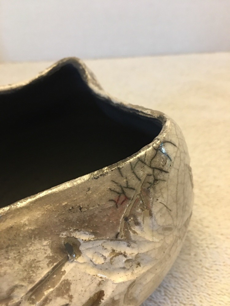 Raku Art Pottery Signed Dish/Bowl/Vase