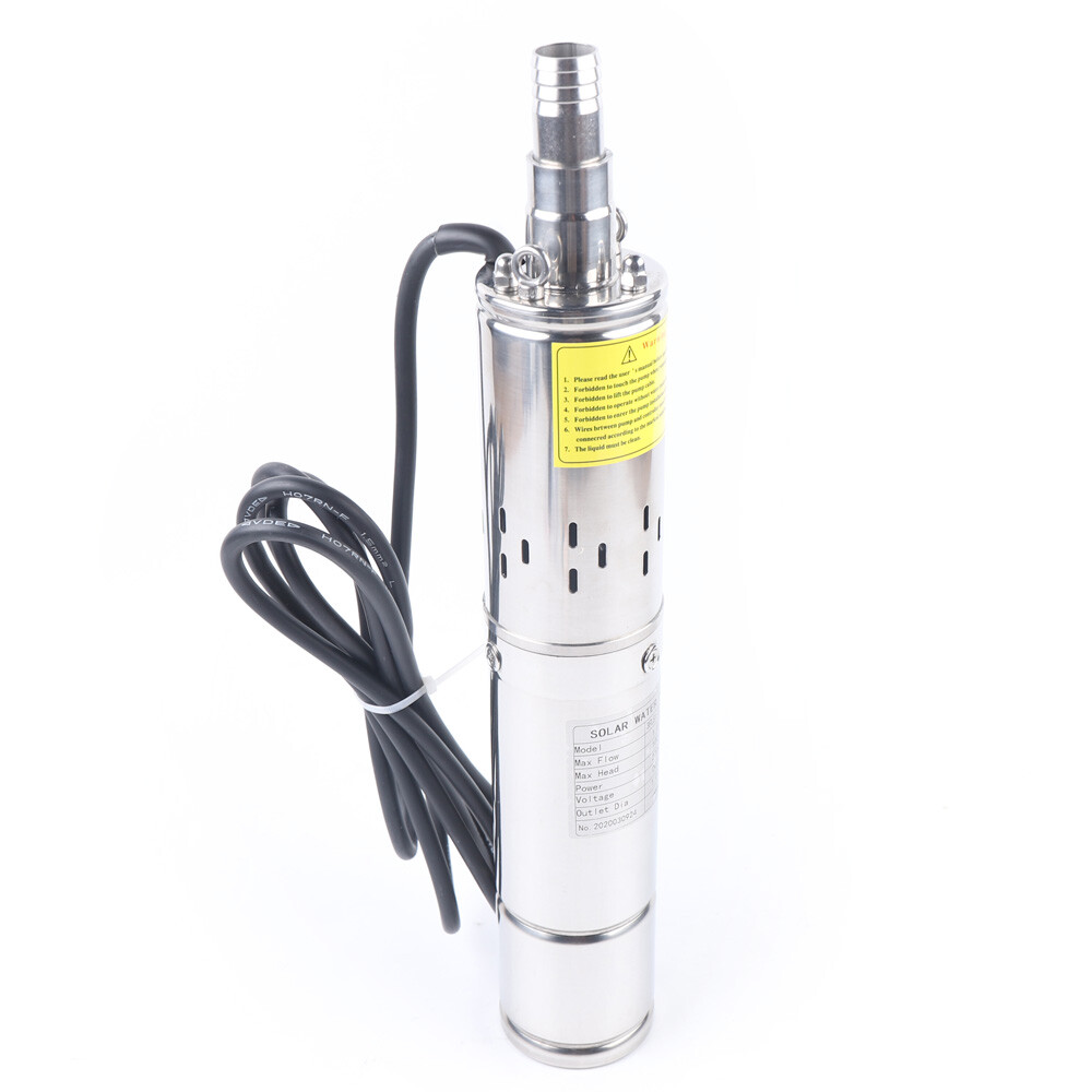 3in 24V DC Deep Well Solar Water Pump Submersible Max Head 100m/ 328ft+MPPT 270W
