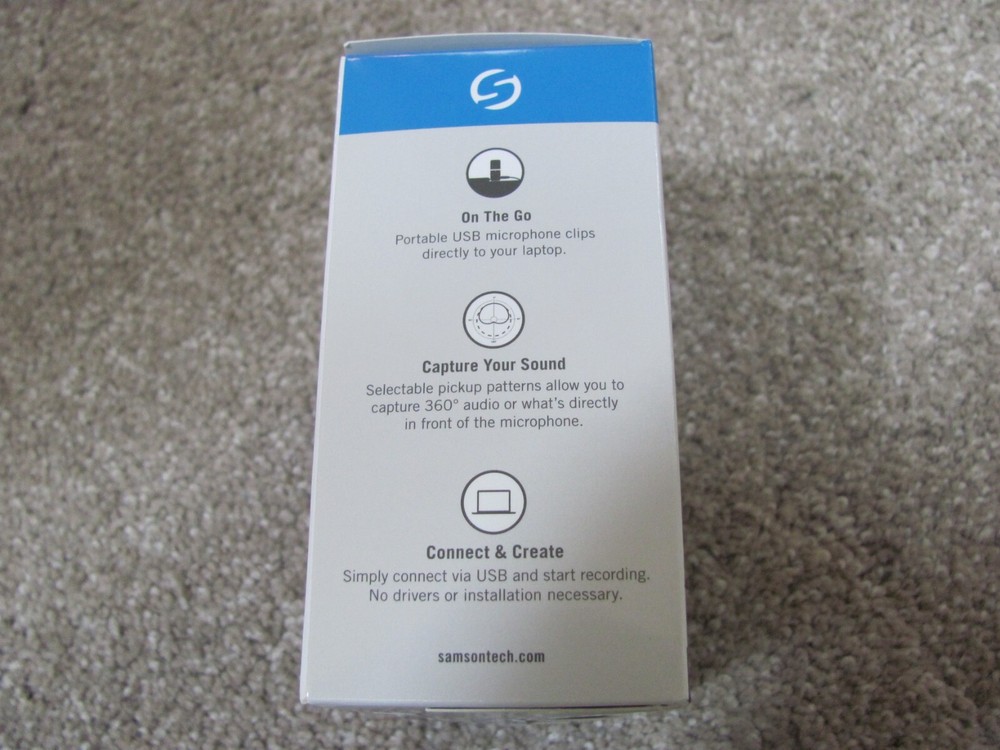 Samson Go Mic Portable USB Condenser Microphone for Mac and PC Computers Silver