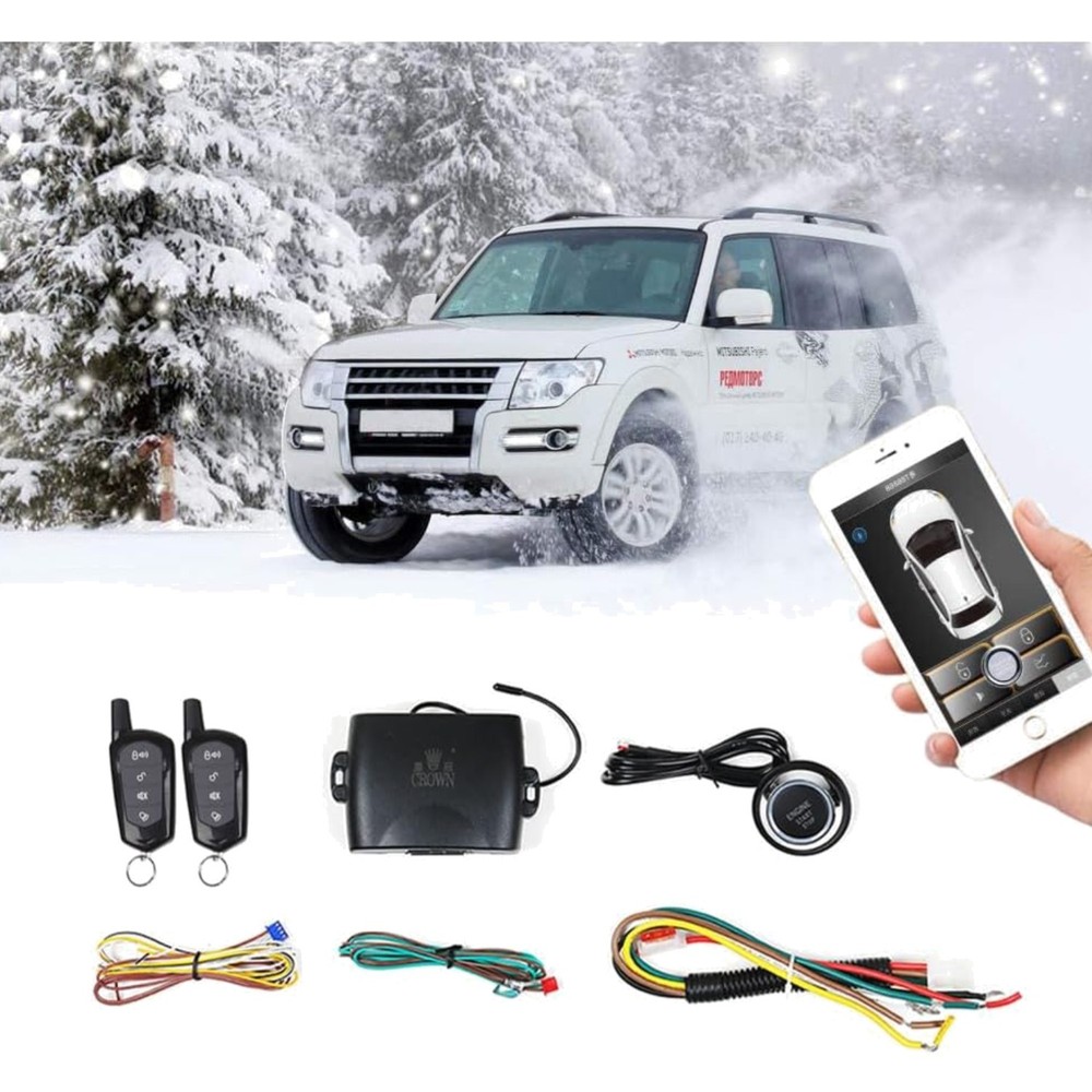 Universal Car Alarm Remote Engine Start Kits One Key Remote Engine Start for ...