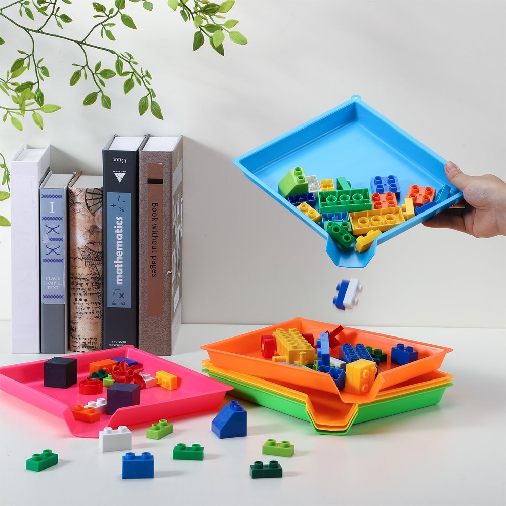 Reallnaive 6 Pcs Multicolor Plastic Art Sorting Funnel Trays Quick Sorting Ac...