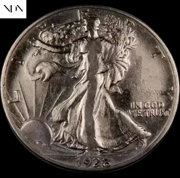 1928-S Walking Liberty Silver Half Dollar - Extra Fine / Almost Uncirculated