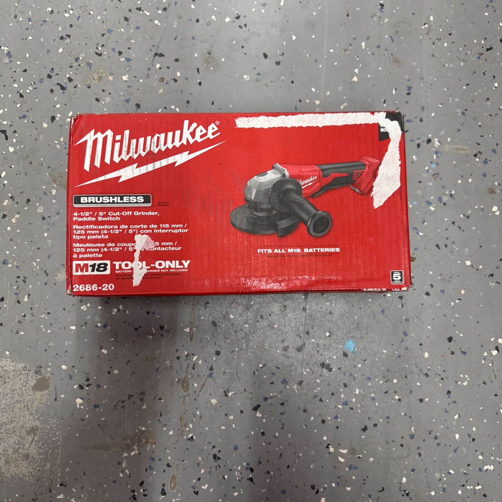 Milwaukee 2686-20 18V 5in Grinder w/ Paddle Switch (Tool Only)