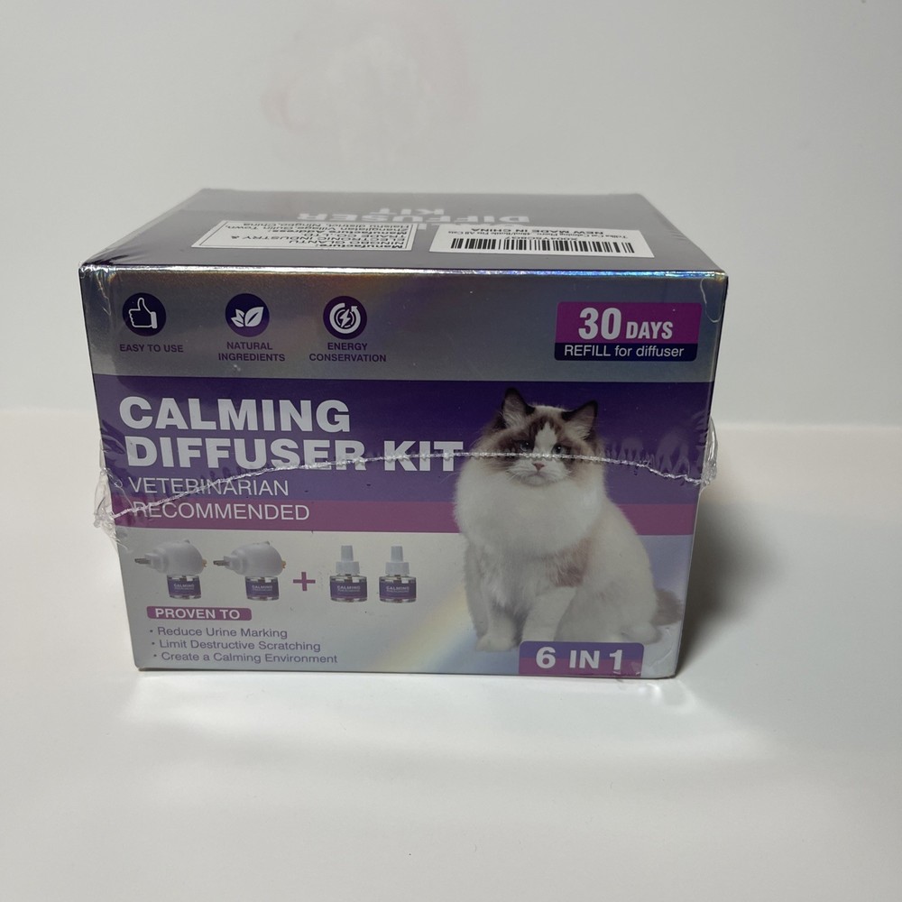 NEW & SEALED Tcllka Cat Calming Pheromone Diffuser Kit - 6 in 1 Starter Set