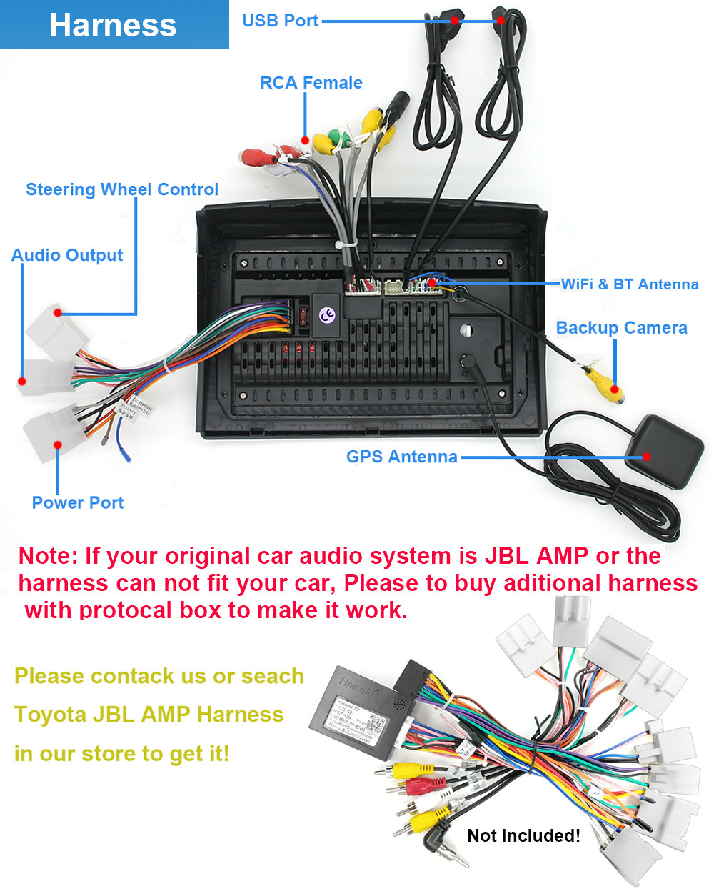For Toyota Camry 2007-2011 Android 13 Apple CarPlay Car Stereo Radio GPS Navi