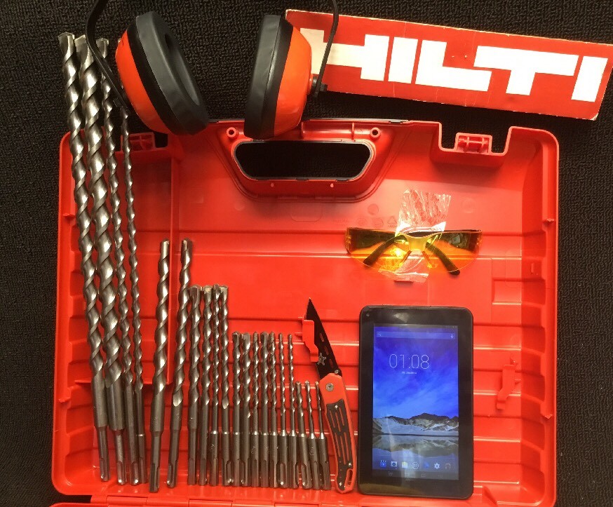 HILTI TE 5 PREOWNED, FREE ANDROID TABLET, REINFORCED HANDLE, BITS, FAST SHIP