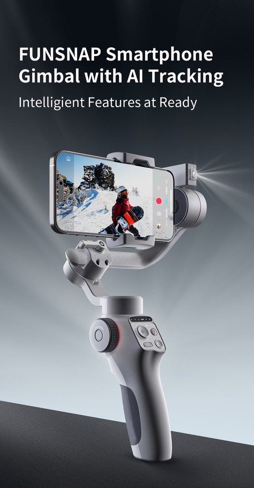 TOALLIN 3-Axis Gimbal Stabilizer for iPhone Android |AI Tracking|Gesture Control