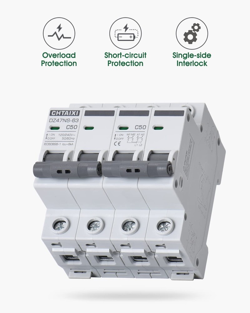 63 Amp Interlock Manual Transfer Switch for RV & Generator Applications