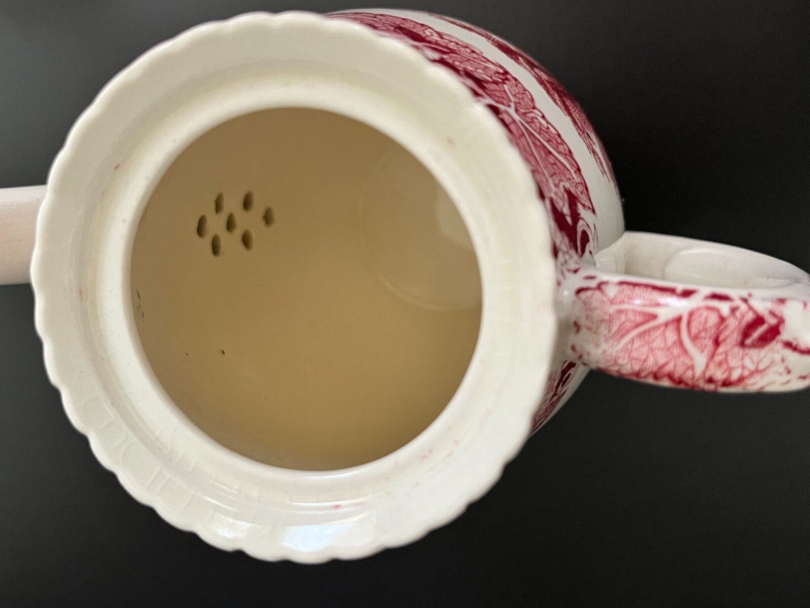 Antique MASON'S VISTA Patent Ironstone England Pink Coffee Tea Pot & Lid 1920s