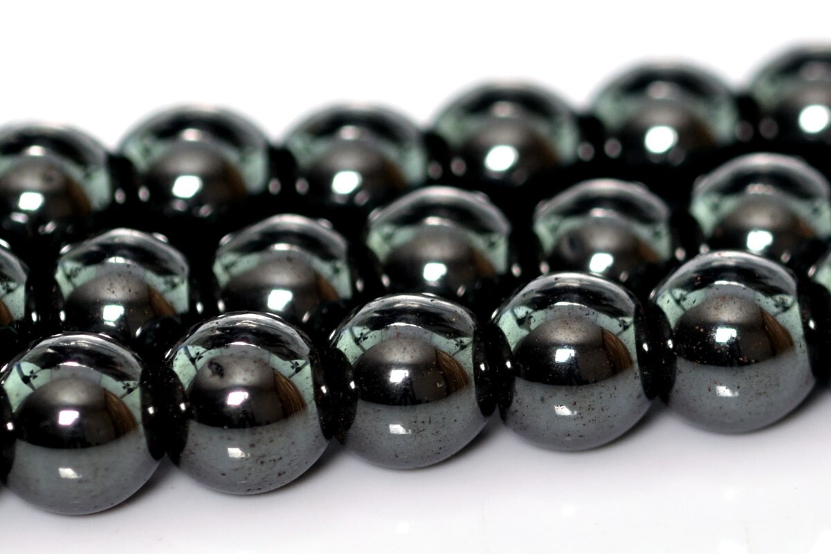 Natural Black Hematite Grade AAA Round Gemstone Loose Beads 2/3/4/6/8/10MM
