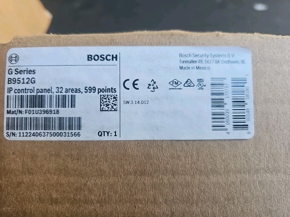 Bosch B9512G Control Panel