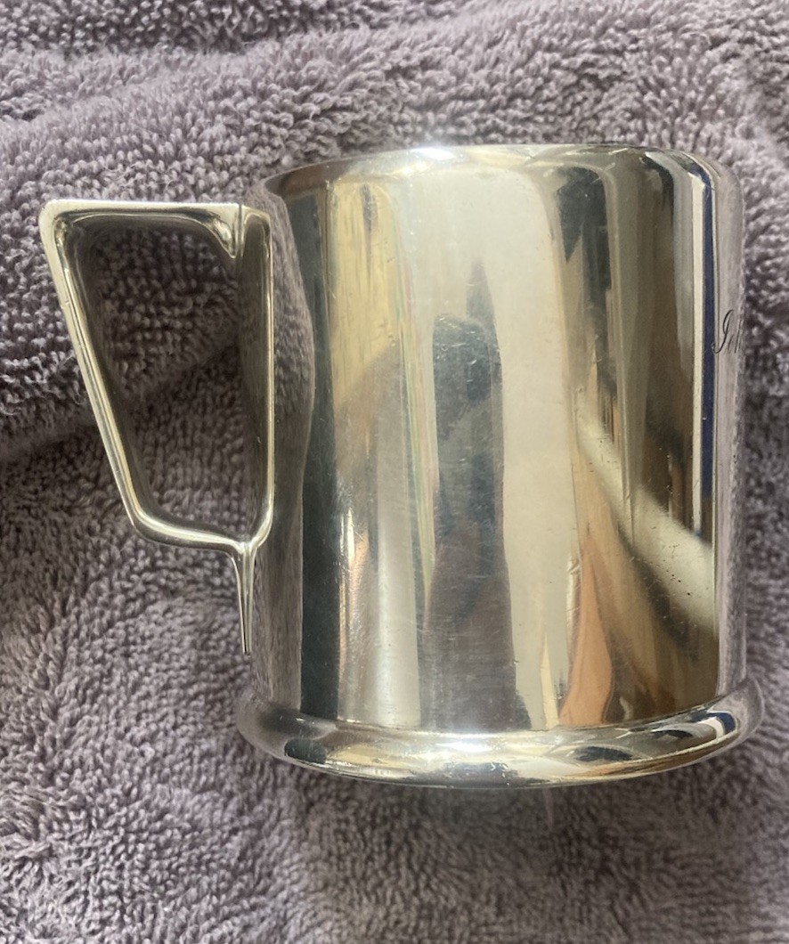 Tiffany & Co. Antique Sterling Silver Cup with Monogram 7.3 Oz