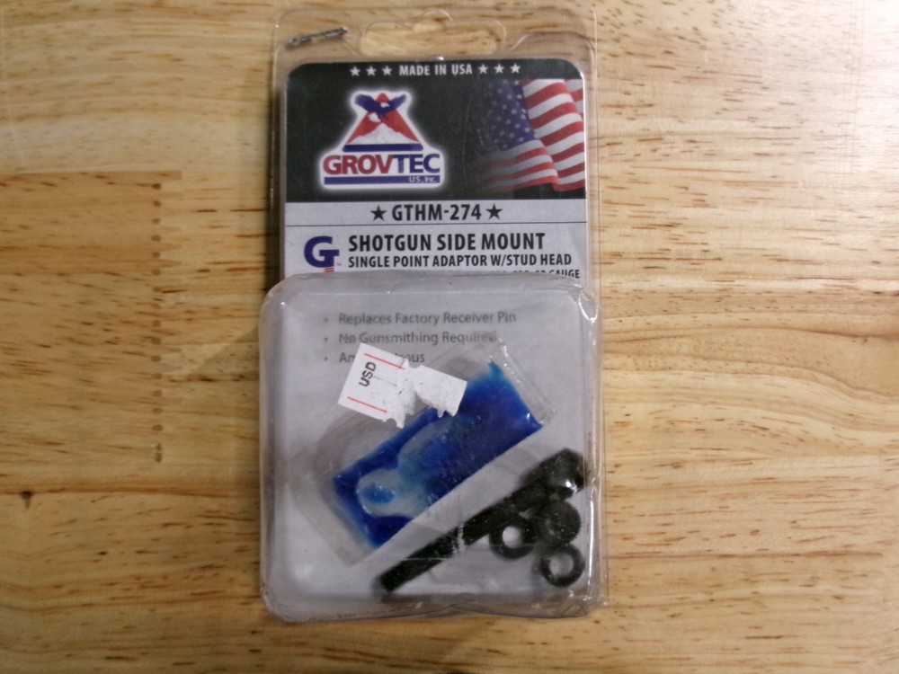Grovtec Shotgun Side Mount Single Point Adaptor w/Stud Head - Mossberg