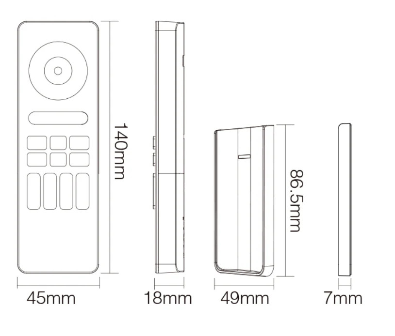 C5-W - 4-Zone RGB+CCT Remote (White)