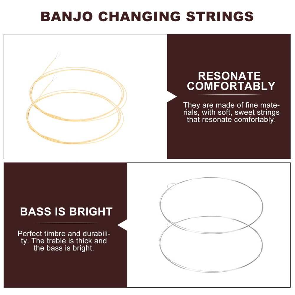Professional Banjo Strings Four-string Sturdy Music Wire Replacement Parts