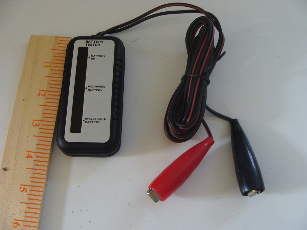 Pocket Size Battery Tester w/ Clamp Ends model B084469