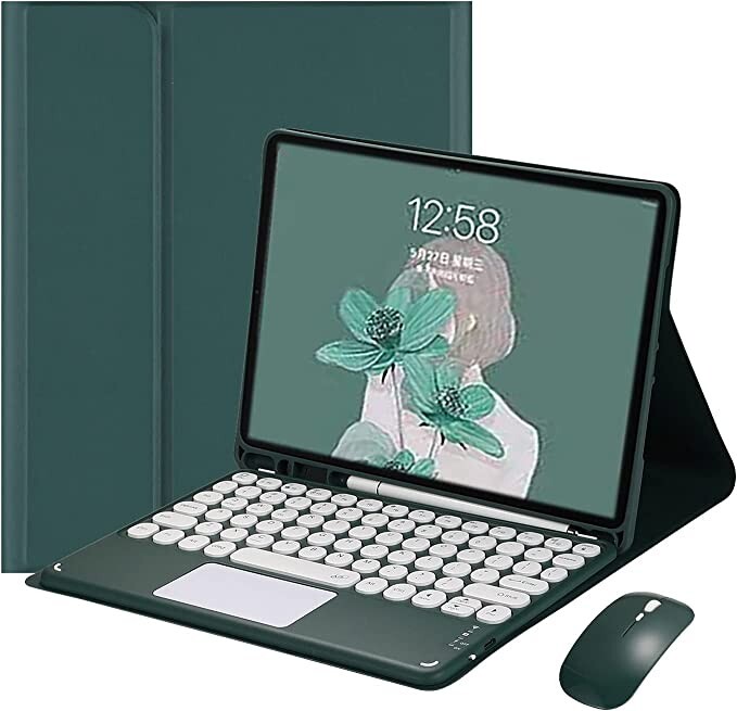 New Bluetooth Wireless Keyboard with Touchpad Mouse and case fits 13.5" screen