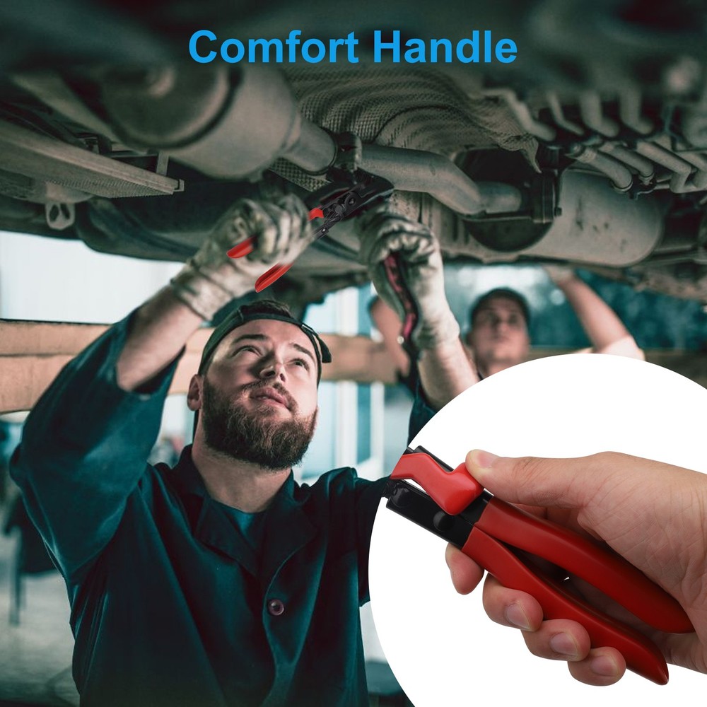 Exhaust Pipe Clamp Removal Tool Spread Pliers with Locking Device for Lap Joint