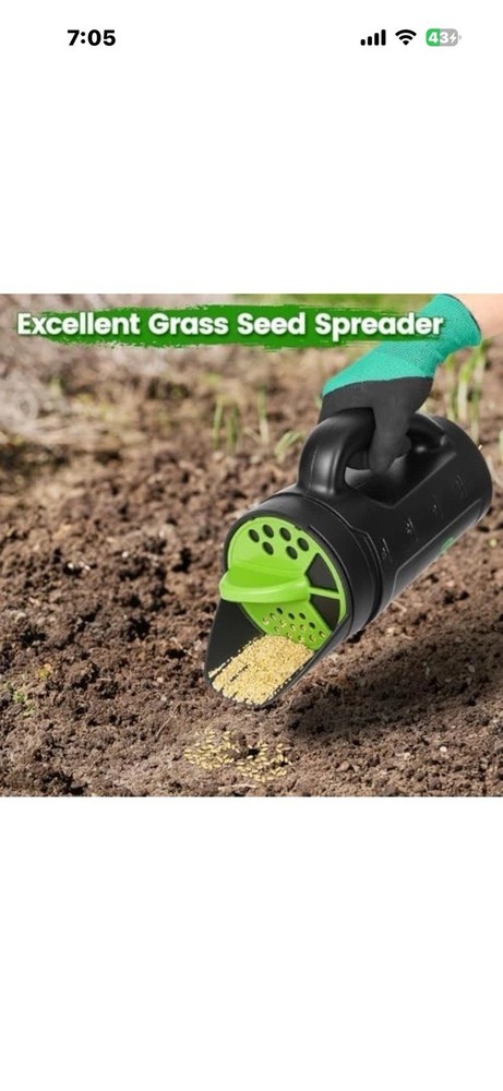 Adjustable Hand Spreader for Seed, Fertilizer