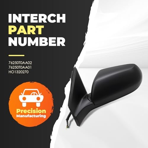 Side Power Mirror Assembly Compatible with CR-V 2012-2016 Manual Folding Left