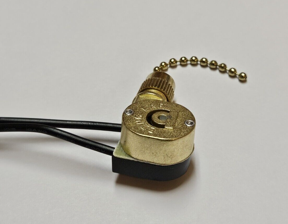 ZING EAR PULL CHAIN SWITCH WITH METAL SHELL FOR CANOPY OR CEILING FAN LIGHT 109G