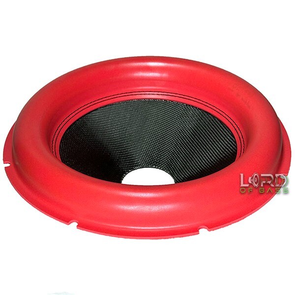 15" Mega Roll Subwoofer Speaker Cone  Red Foam Surround