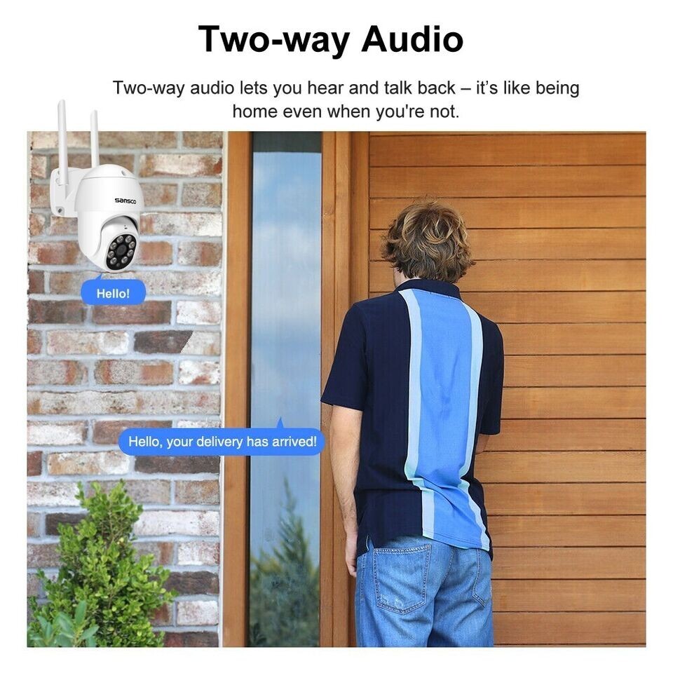 Sansco Wireless CCTV Security System Kit 3MP WiFi PTZ Audio Camera with 1TB